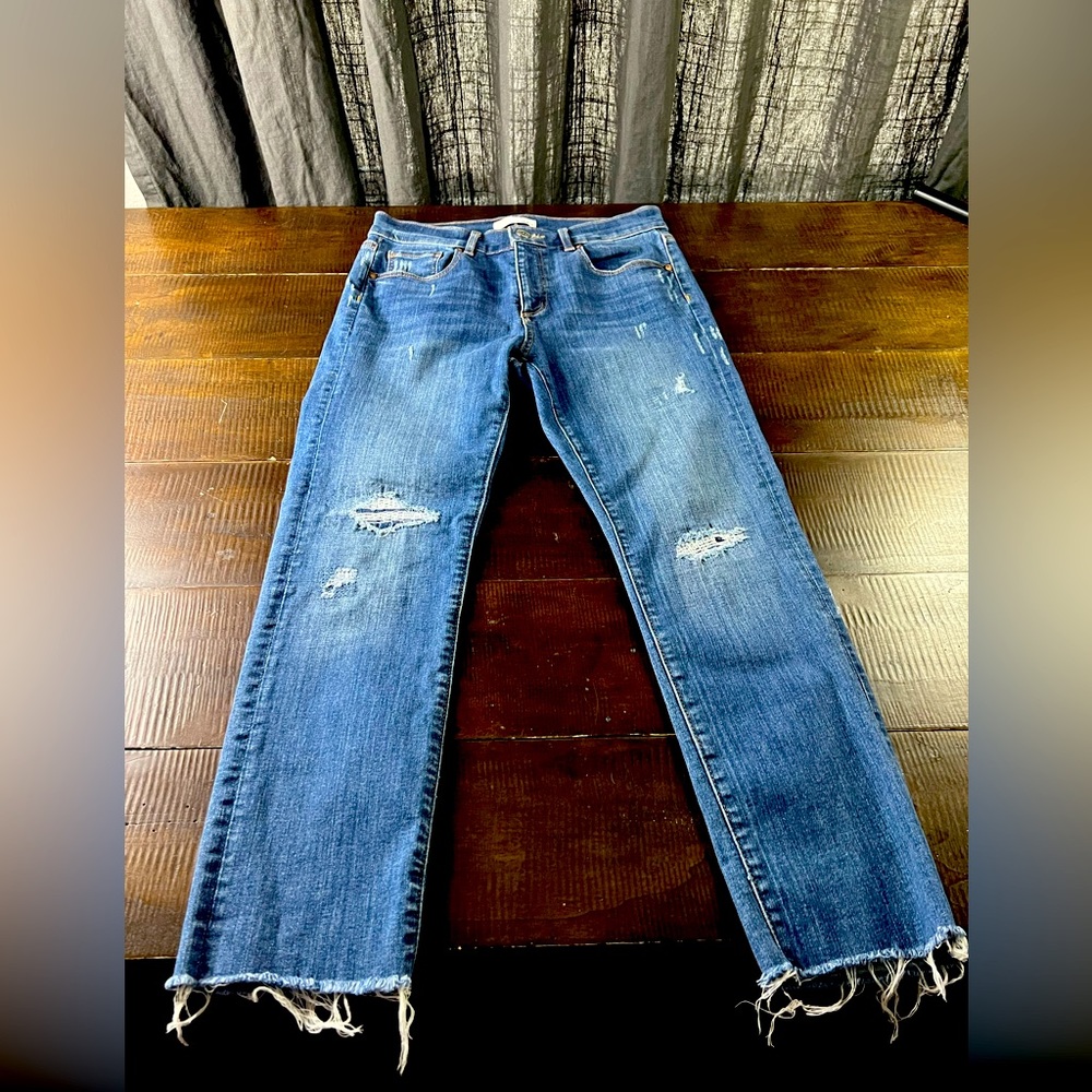 Loft Cut Off Lightly Destroyed Ankle Jeans - 6